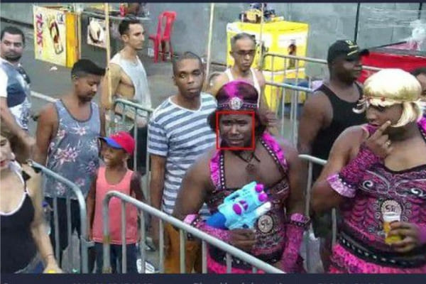 Flagrado por câmera, fugitivo é preso vestido de mulher no Carnaval