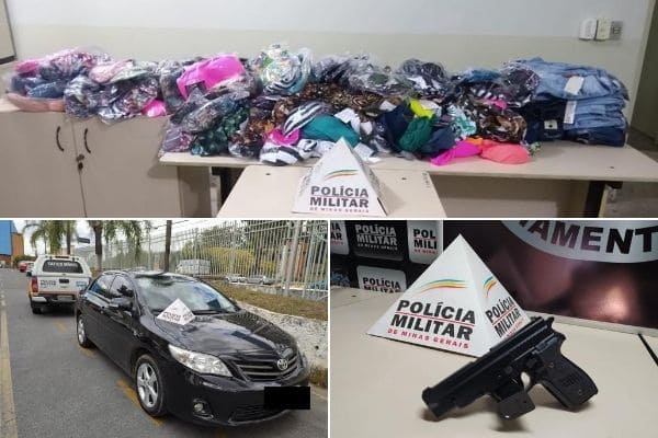 PM recupera carro e mercadorias roubadas no bairro Ressaca