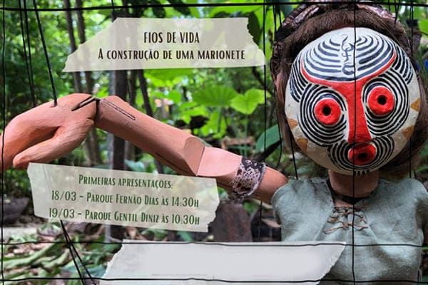 Marionetes se apresentam em parques de Contagem