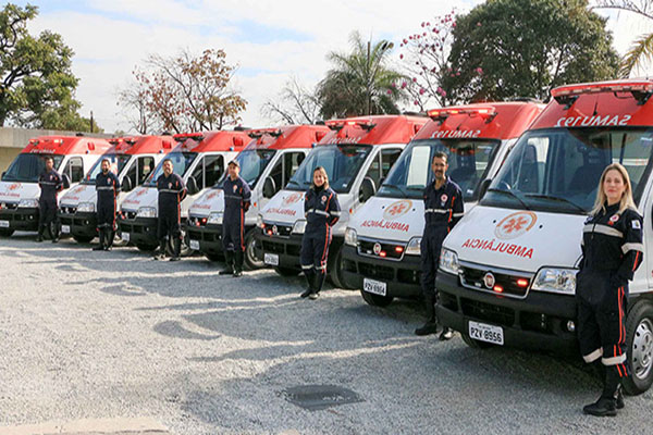 Novas ambulâncias do Samu entram em operação, em Contagem