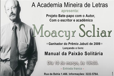 Moacyr Scliar lança livro e conversa com leitores em BH