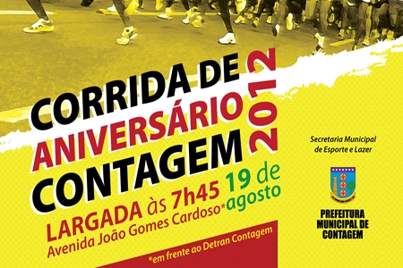 Corrida Regional vai celebrar aniversário de Contagem